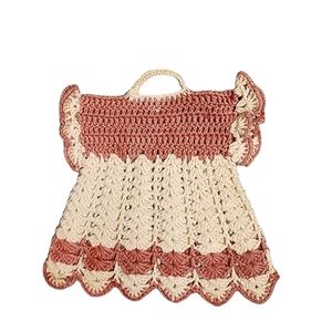Vintage hand crocheted doll dress